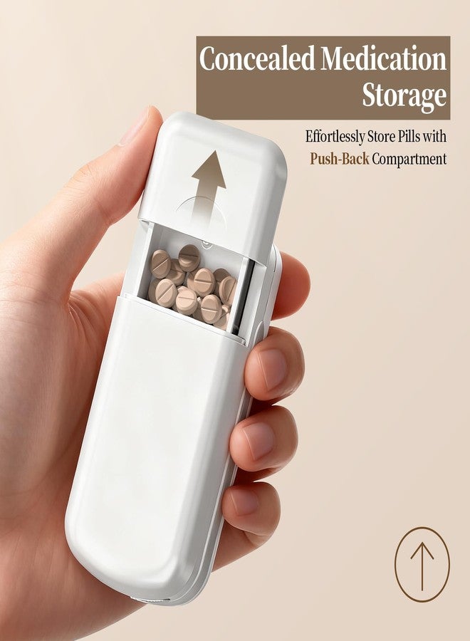Daviky Pill Cutter Splitter for Small & Tiny Pills, Dual Safety Blades, Adjustable Centering Slot, Precise 1/2 1/3 1/4 Tablet Cutter, Built-in Storage, Portable & Senior-Friendly - Image 5